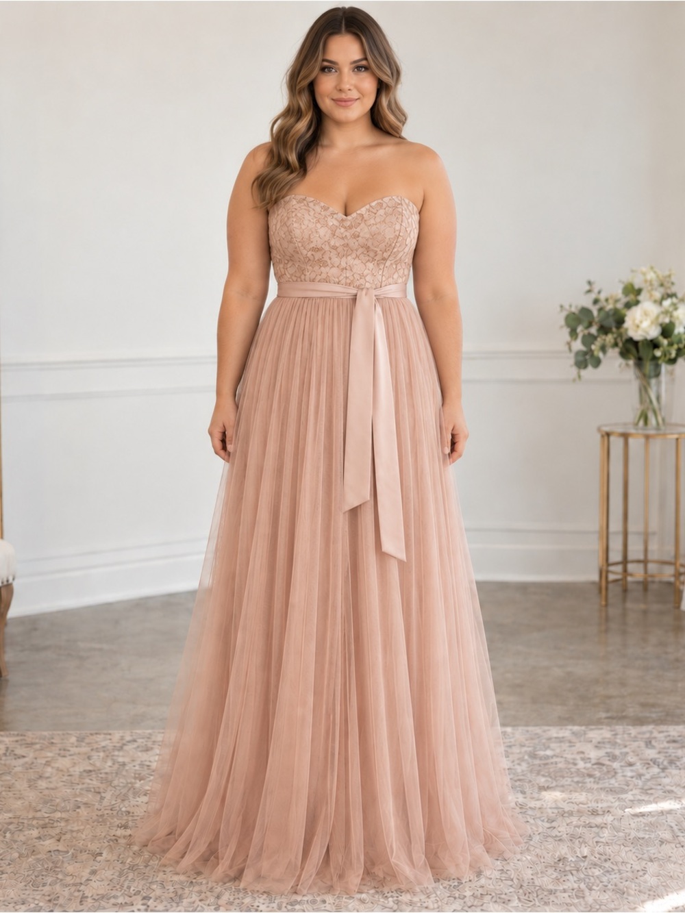 Jenny Yoo Collection Juliette Bridesmaid Dress Convertible Tulle Pink blush 12
